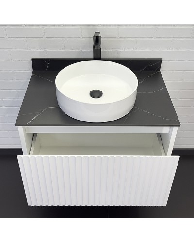 Тумба с раковиной Comforty Марсель 75 00-00012270 подвесная Белая