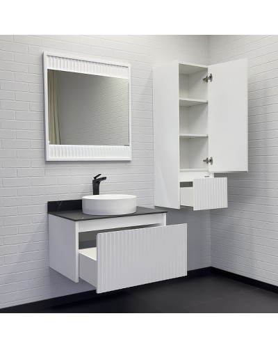 Тумба с раковиной Comforty Марсель 75 00-00012270 подвесная Белая