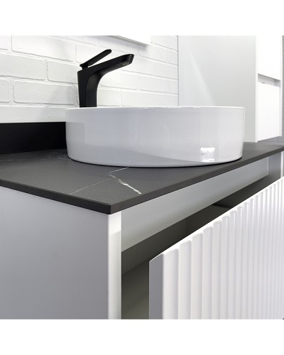 Тумба с раковиной Comforty Марсель 75 00-00012270 подвесная Белая