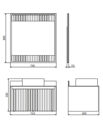 Тумба с раковиной Comforty Марсель 75 00-00012270 подвесная Белая