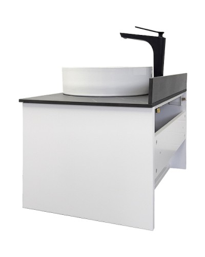 Тумба с раковиной Comforty Марсель 75 00-00012270 подвесная Белая