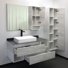 Тумба с раковиной Comforty Прага 120 00-00013221 подвесная Дуб белый