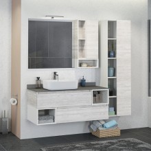 Тумба с раковиной Comforty Прага 120 00-00013222 подвесная Дуб белый