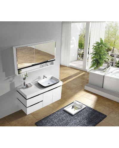 Тумба с раковиной Orans BC-6019-1200R 120 601912R подвесная Белая Черная