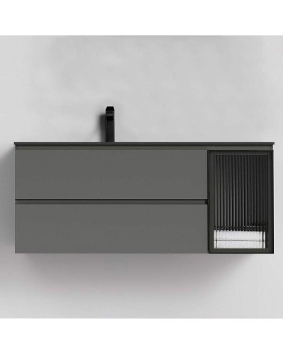 Тумба с раковиной Orans BC-2055-1200L 120 2055120L подвесная Темно-серая