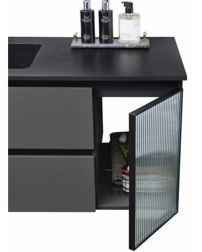 Тумба с раковиной Orans BC-2055-1200L 120 2055120L подвесная Темно-серая