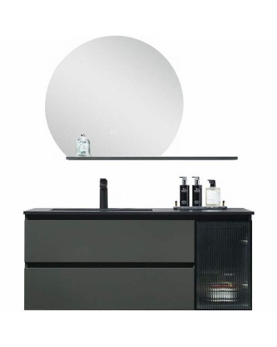 Тумба с раковиной Orans BC-2055-1000L 100 2055100L подвесная Темно-серая