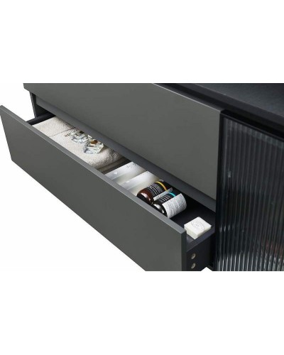 Тумба с раковиной Orans BC-2055-1000L 100 2055100L подвесная Темно-серая