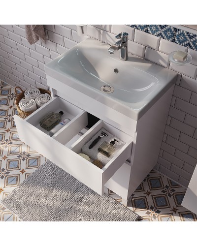 Тумба с раковиной Iddis Zodiac 60 ZOD6CBFi95K Белая