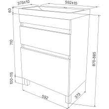 Тумба с раковиной Iddis Zodiac 60 ZOD6CBFi95K Белая