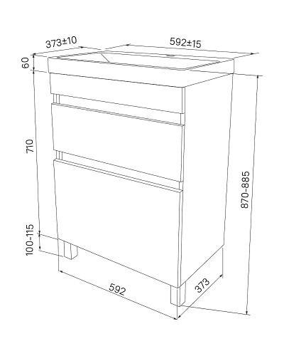 Тумба с раковиной Iddis Zodiac 60 ZOD6CBFi95K Белая