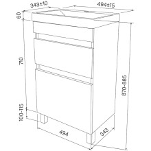 Тумба с раковиной Iddis Zodiac 50 ZOD5CBFi95K Белая