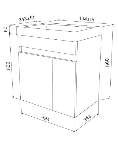 Тумба с раковиной Iddis Zodiac 50 ZOD5CD0i95K подвесная Белая