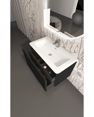 Тумба под раковину Cezares Stylus 94 55227 подвесная Nero grafite