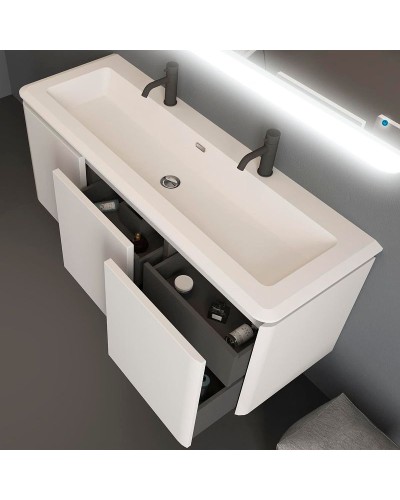 Тумба под раковину Cezares Stylus 140 55230 подвесная Bianco opaco