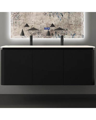 Тумба под раковину Cezares Stylus 140 55231 подвесная Nero grafite