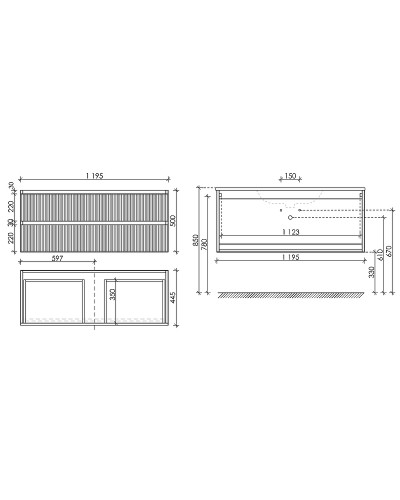 Тумба под раковину Sancos Snob T 120 SNT120CE подвесная Beige Soft