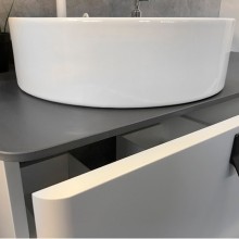 Тумба с раковиной Comforty Сорренто 90Н 00-00013520 Светло-серая