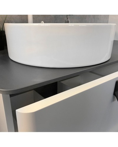 Тумба с раковиной Comforty Сорренто 90Н 00-00013520 Светло-серая