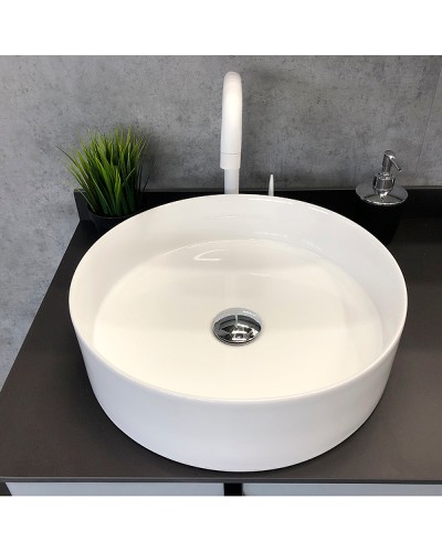 Тумба с раковиной Comforty Сорренто 90Н 00-00013520 Светло-серая