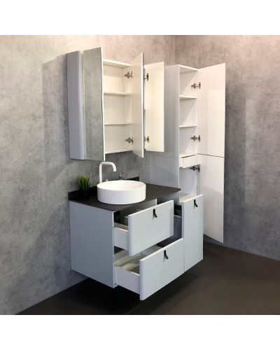 Тумба с раковиной Comforty Сорренто 90Н 00-00013520 Светло-серая