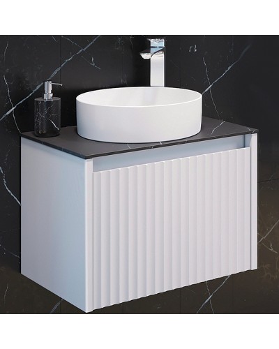 Тумба с раковиной Comforty Марсель 60 00-00012272 подвесная Белая матовая