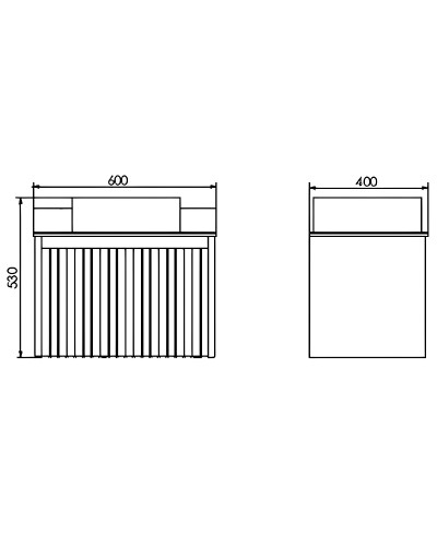 Тумба с раковиной Comforty Марсель 60 00-00012272 подвесная Белая матовая