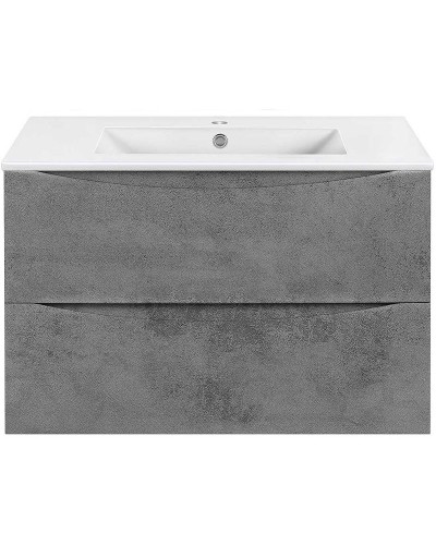 Тумба под раковину Vincea Mia Slim 80 VMC-2MC800S1BT подвесная Beton
