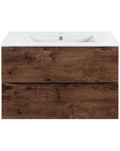 Тумба под раковину Vincea Mia Slim 80 VMC-2MC800S1RW подвесная R.Wood