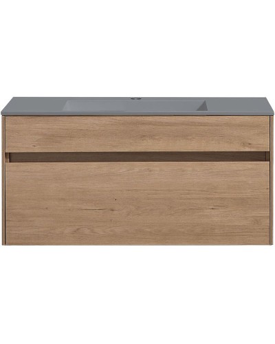 Тумба под раковину Vincea Chiara 100 VMC-2C100NO подвесная N.Oak