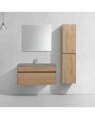 Тумба под раковину Vincea Chiara 100 VMC-2C100NO подвесная N.Oak