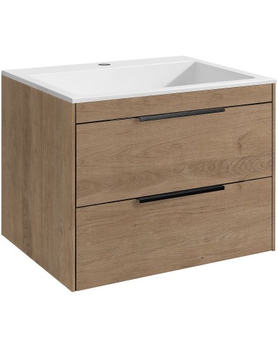 Тумба под раковину Vincea Chiara 2D 60 VMC-2C2600NO подвесная N.Oak