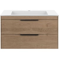 Тумба под раковину Vincea Chiara 2D 80 VMC-2C2800NO подвесная N.Oak