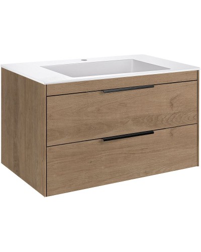 Тумба под раковину Vincea Chiara 2D 80 VMC-2C2800NO подвесная N.Oak