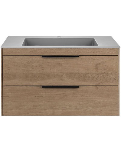 Тумба под раковину Vincea Chiara 2D 80 VMC-2C2800NO подвесная N.Oak