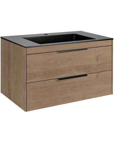 Тумба под раковину Vincea Chiara 2D 80 VMC-2C2800NO подвесная N.Oak