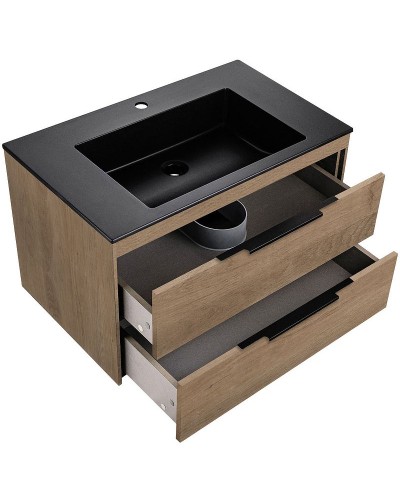 Тумба под раковину Vincea Chiara 2D 80 VMC-2C2800NO подвесная N.Oak