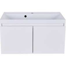 Тумба с раковиной Orange Квадро 60 KV-60TUW+Racl подвесная Белый глянец