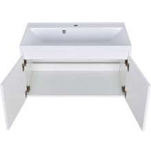 Тумба с раковиной Orange Квадро 60 KV-60TUW+Racl подвесная Белый глянец