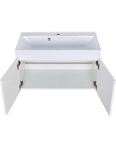 Тумба с раковиной Orange Квадро 60 KV-60TUW+Racl подвесная Белый глянец