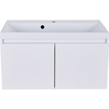 Тумба с раковиной Orange Квадро 80 KV-80TUW+Racl подвесная Белый глянец