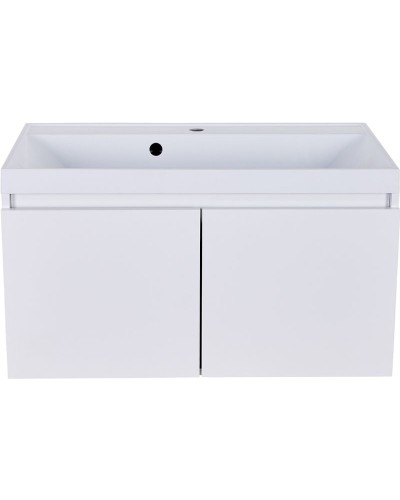 Тумба с раковиной Orange Квадро 80 KV-80TUW+Racl подвесная Белый глянец