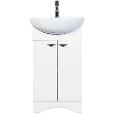 Тумба с раковиной белый глянец 46 см Orange Сити Si-45TU+RA