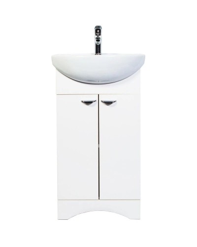 Тумба с раковиной белый глянец 46 см Orange Сити Si-45TU+RA