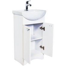 Тумба с раковиной белый глянец 46 см Orange Сити Si-45TU+RA