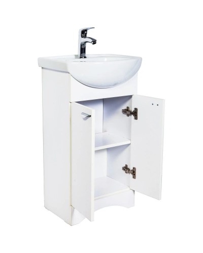 Тумба с раковиной белый глянец 46 см Orange Сити Si-45TU+RA