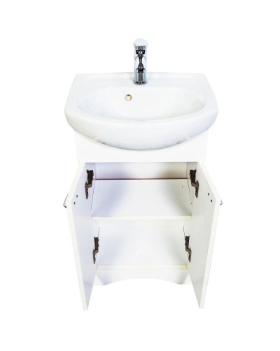 Тумба с раковиной белый глянец 46 см Orange Сити Si-45TU+RA