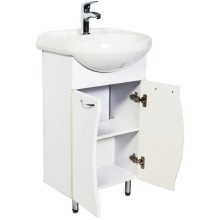 Тумба с раковиной белый глянец 50 см Orange Диана Di-50TU+RA