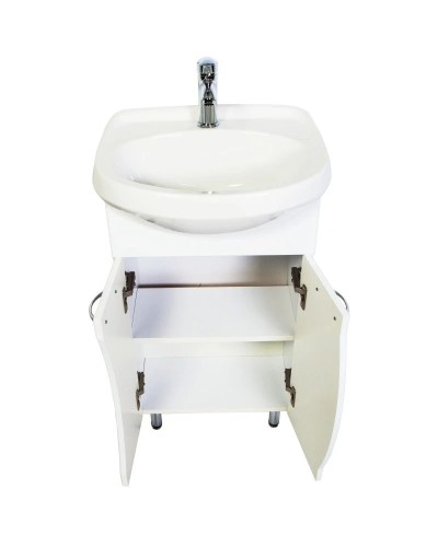 Тумба с раковиной белый глянец 50 см Orange Диана Di-50TU+RA