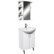 Тумба с раковиной белый глянец 57 см Orange Кларис Kl-55TUW+RA